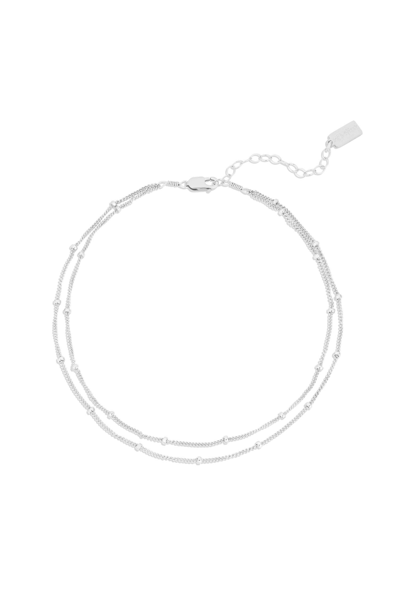 Set & Stones Palmer Layered Anklet, Main, color, Silver