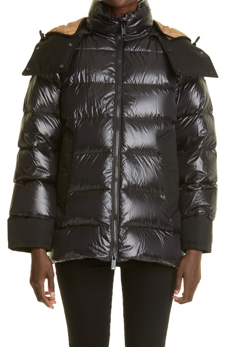 Burberry Tansley Quilted Down Puffer Jacket with Removable Hood, Main, color, 