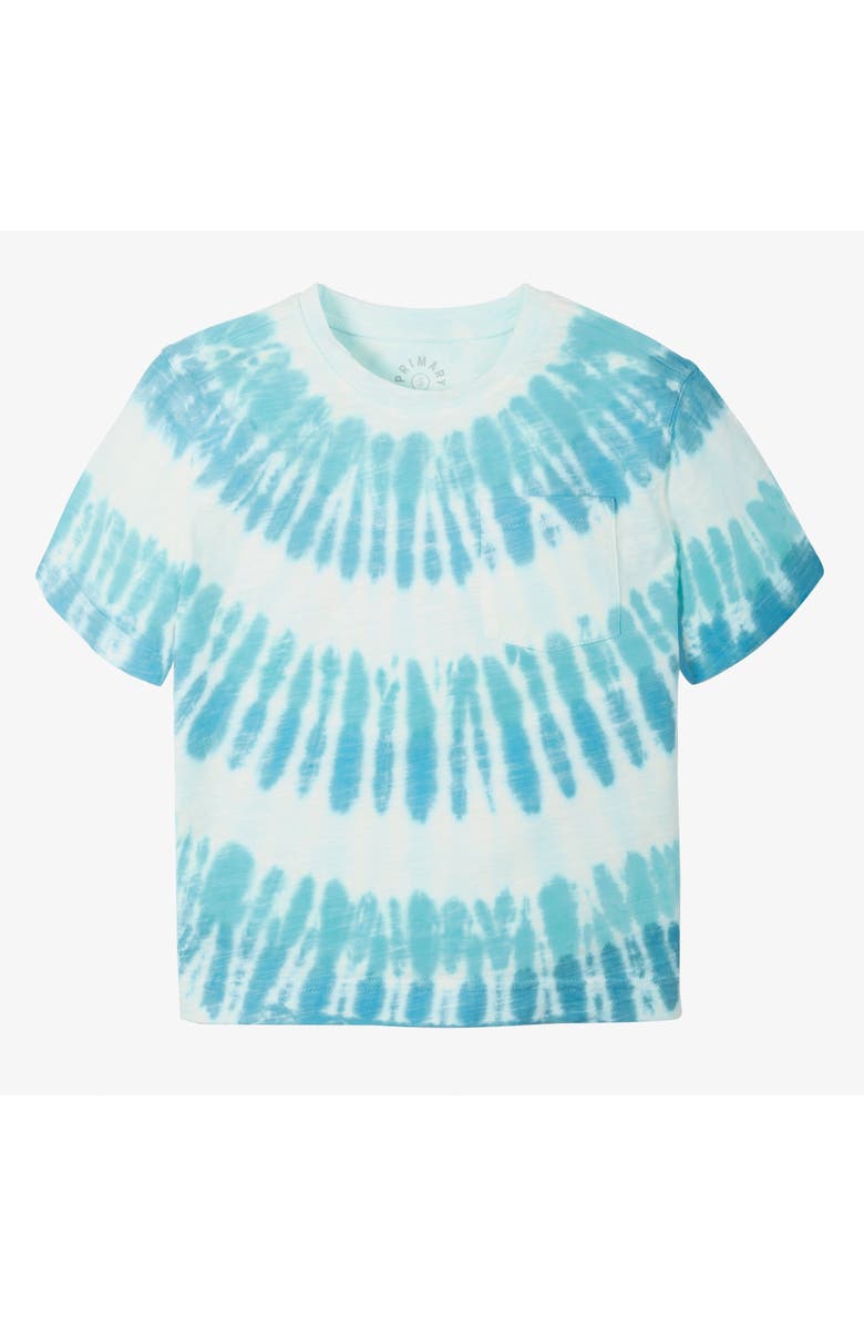 Primary Kids Easy Pocket Tee In Tie Dye, Main, color, Cool Sunburst Tie Dye