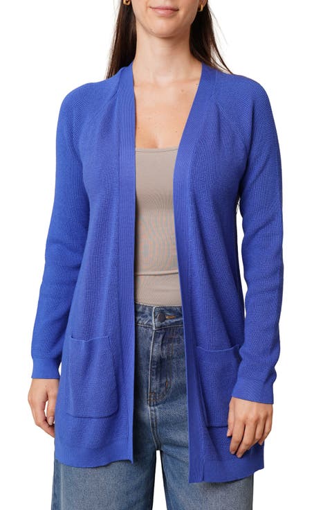 Open Front Pocket Cardigan