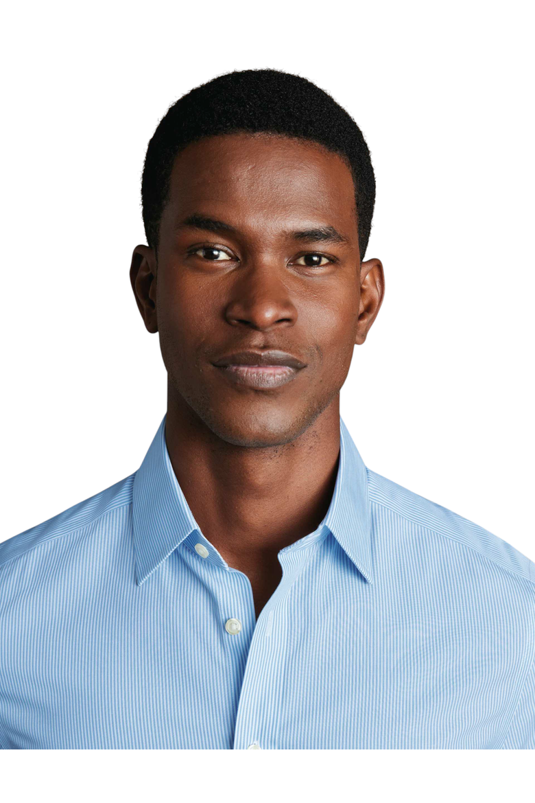 Non-Iron Bengal Stripe Shirt, Alternate, color, Sky Blue