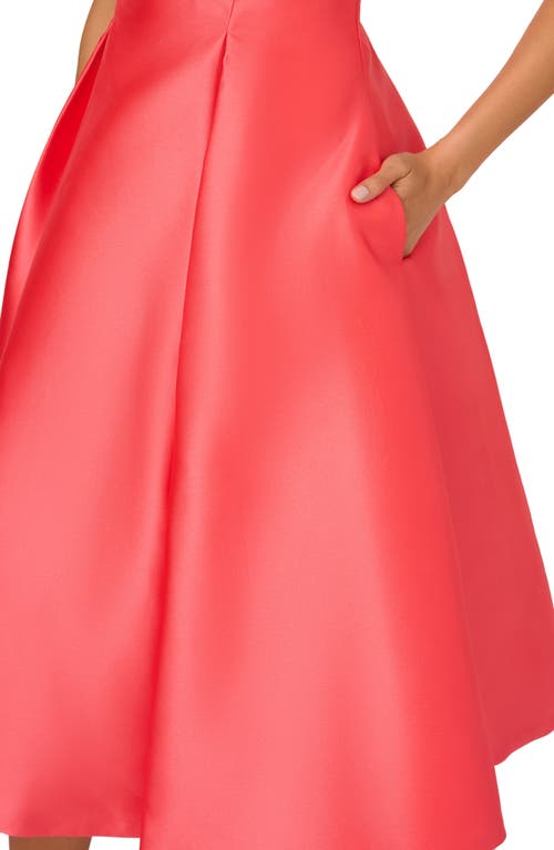 ADRIANNA PAPELL ADRIANNA PAPELL SLEEVELESS MIKADO FIT & FLARE MIDI DRESS