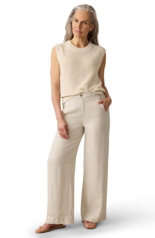 Faherty Miramar Sleeveless Linen Sweater In Neutral