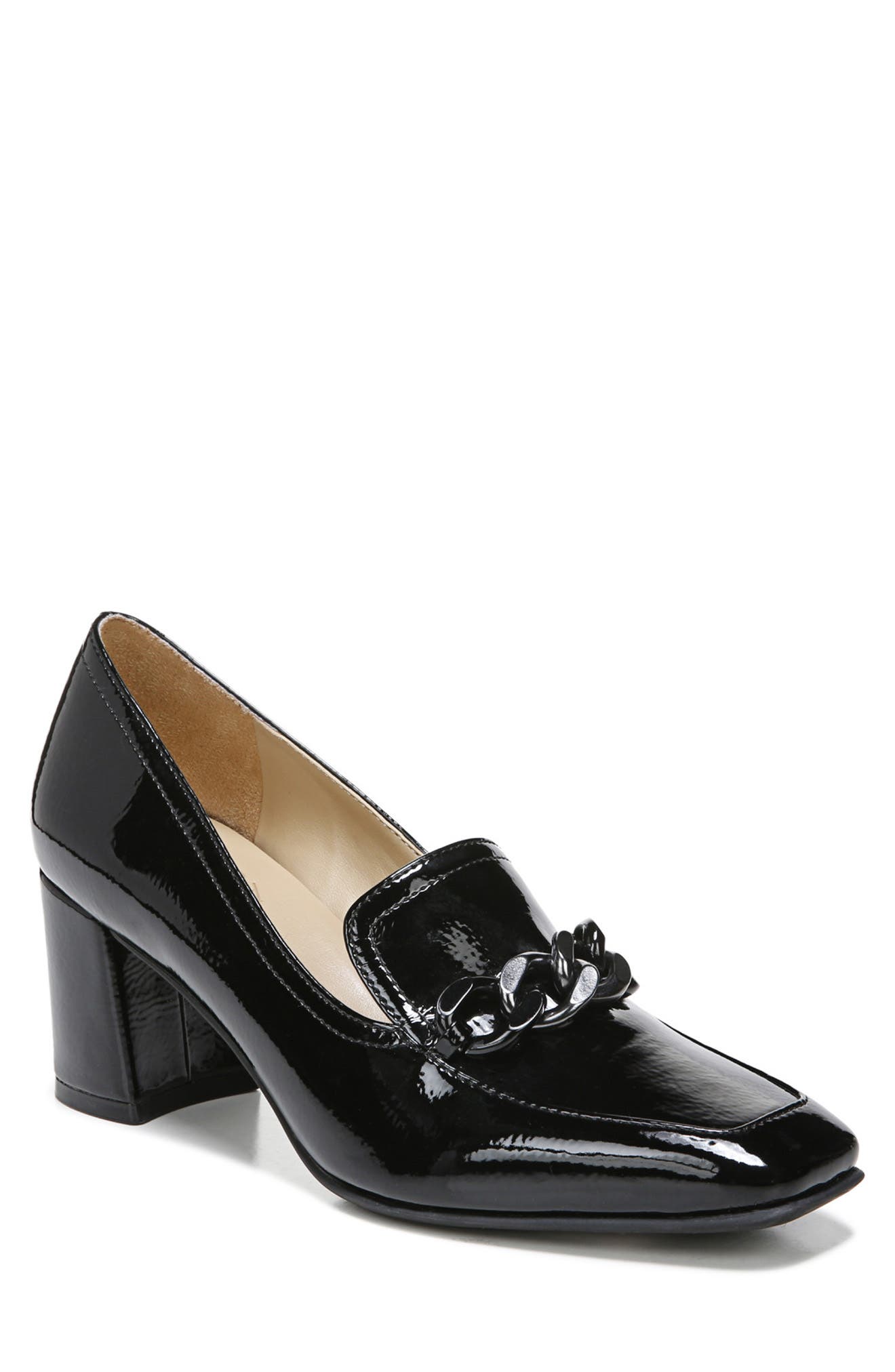 Naturalizer Wynrie Block Heel Chain Loafer, Main, color, 