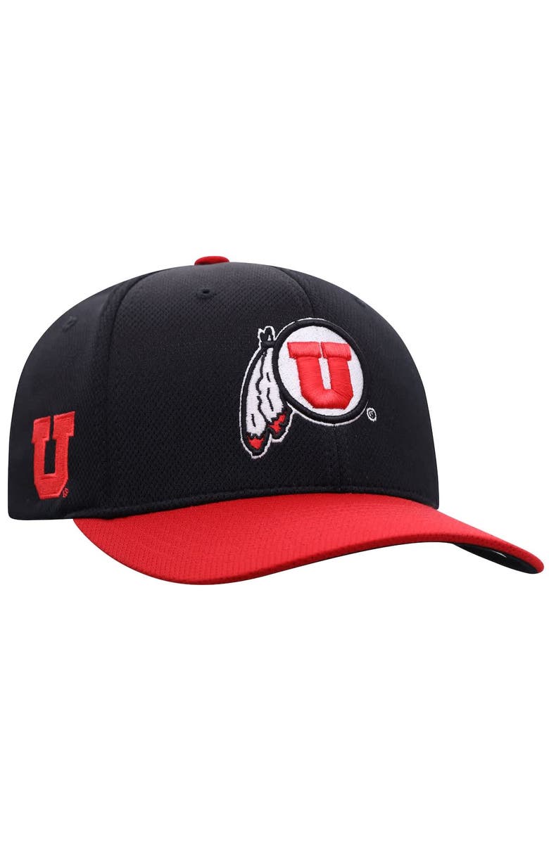 TOP OF THE WORLD Men's Top of the World Black Utah Utes Reflex Fitted Hat, Alternate, color, Black