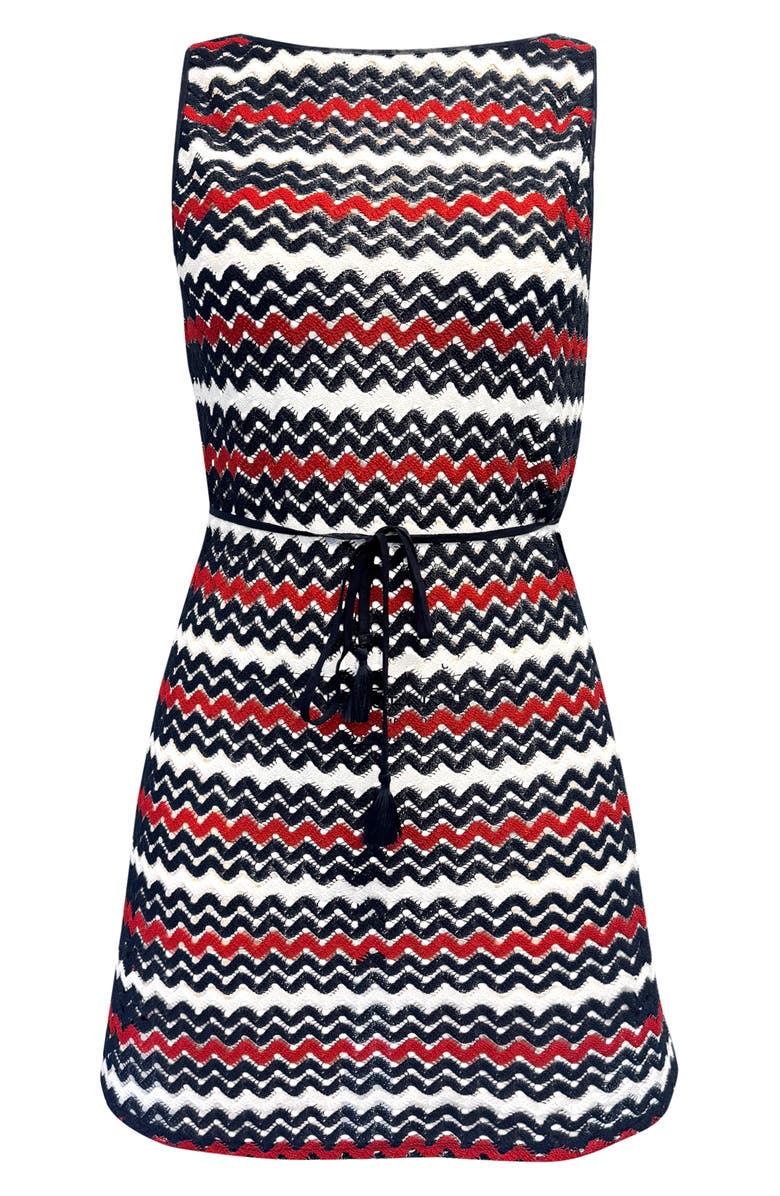 Sunshine 79 American Sweetheart Stripe Sleeveless Dress, Alternate, color,