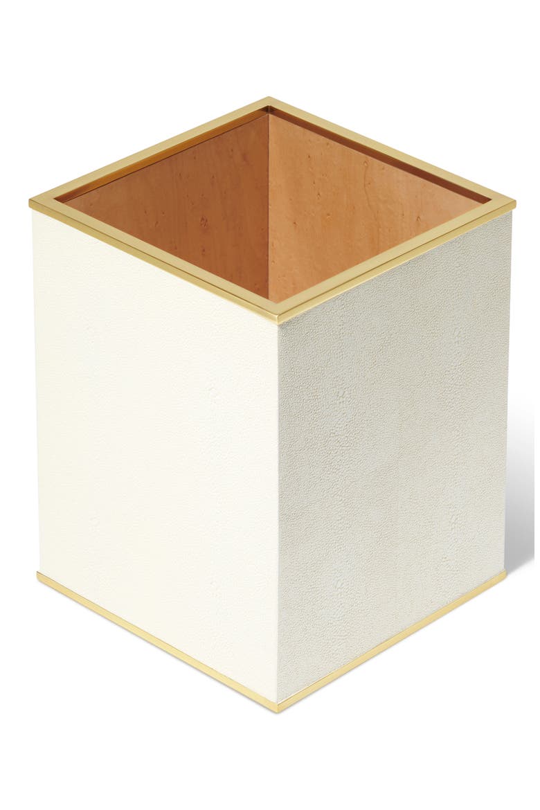 Shagreen Waste Basket, Alternate, color, CREAM