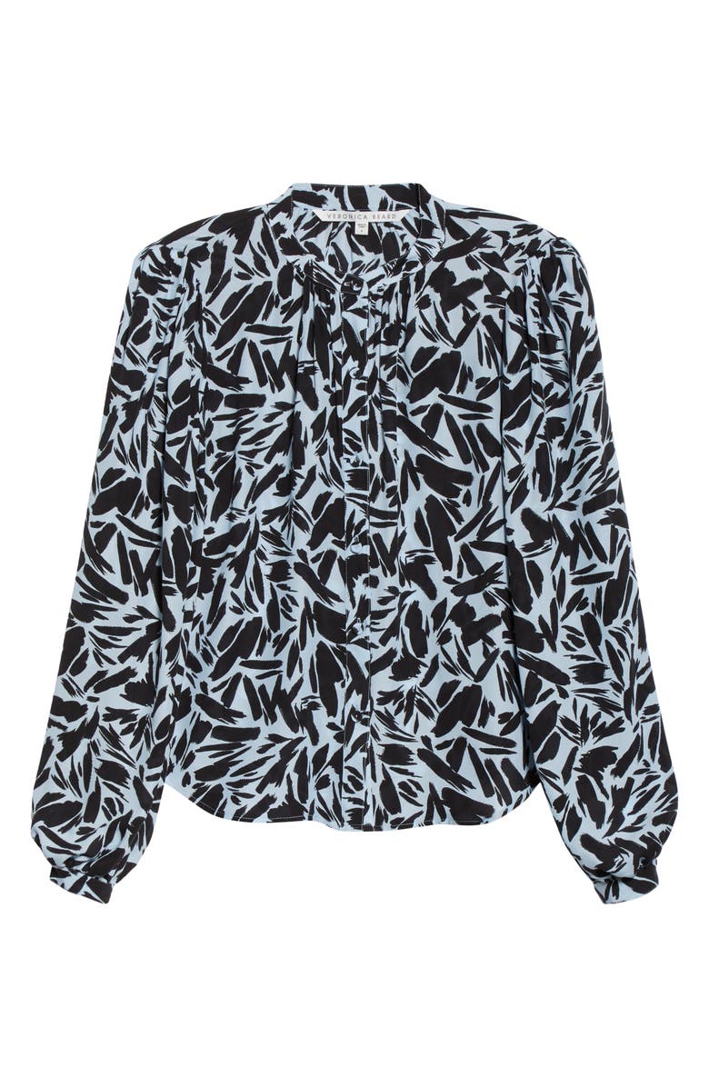 Veronica Beard Ashlynn Graphic Silk Blend Blouse, Alternate, color, 