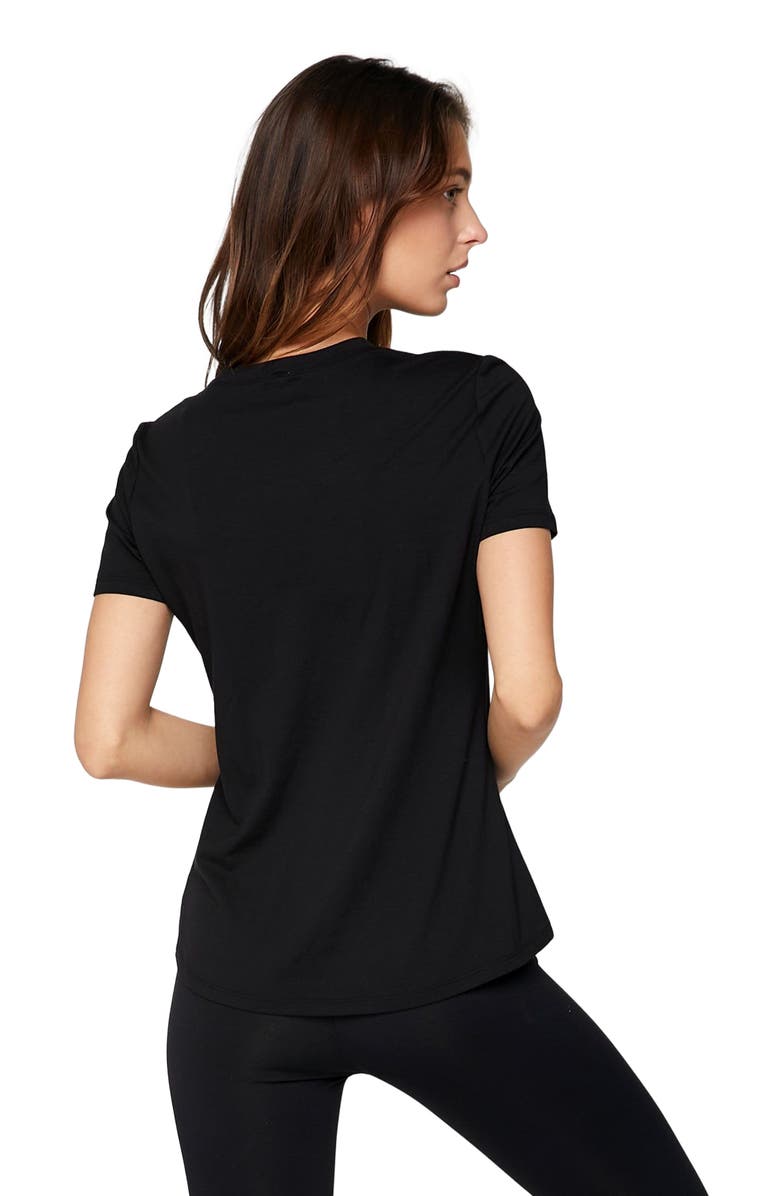 Rebody Active Pima Go Short Sleeve Top, Alternate, color, Black