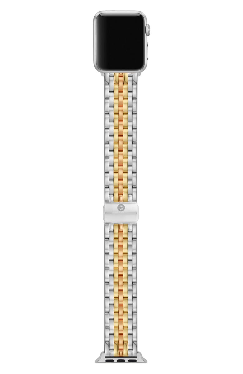 MICHELE Stainless Steel 20mm Apple Watch<sup>®</sup> Bracelet Watchband, Alternate, color, Tri-Tone