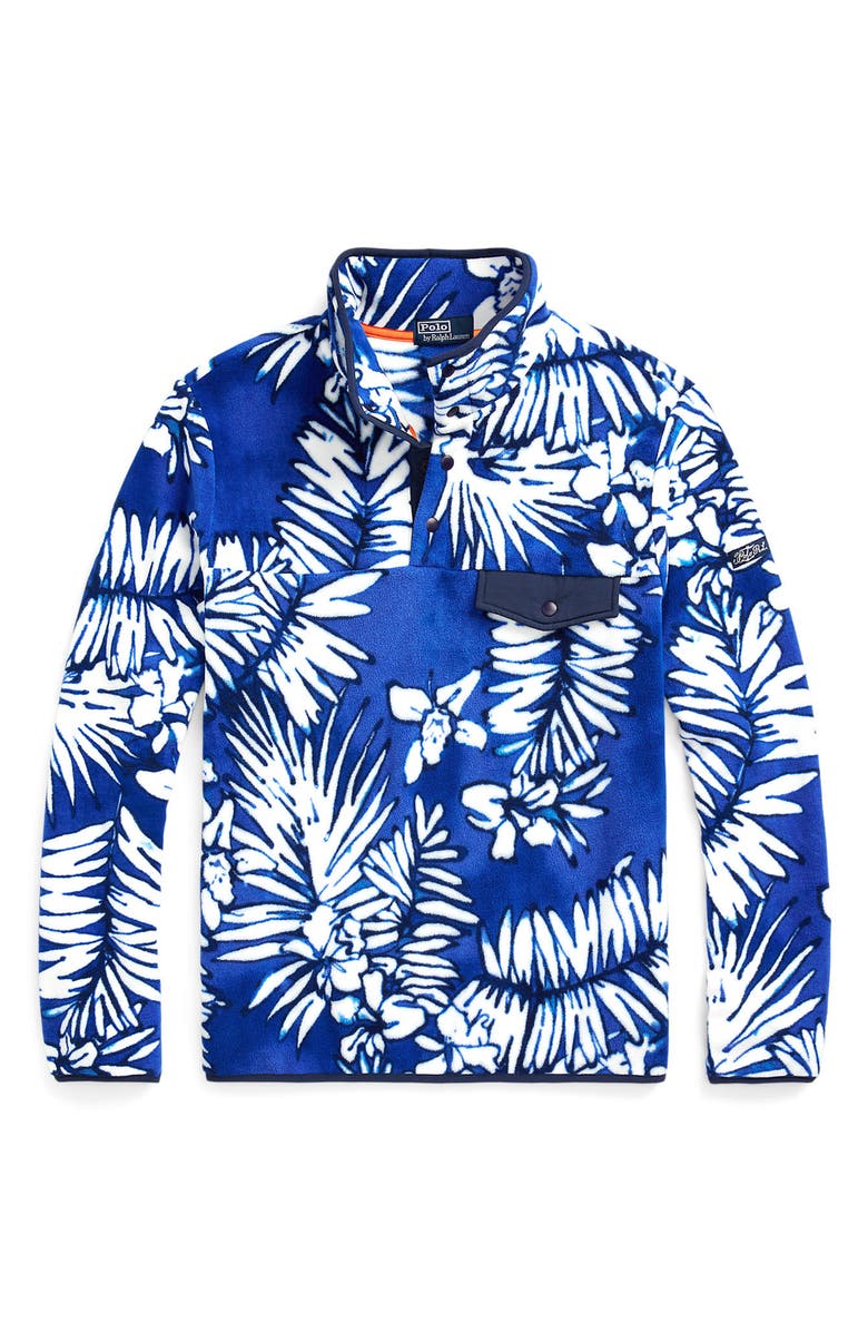 Polo Ralph Lauren Palm Frond Fleece Pullover, Alternate, color, 