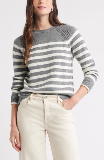 Raglan Sleeve Roll Neck Wool & Cotton Sweater