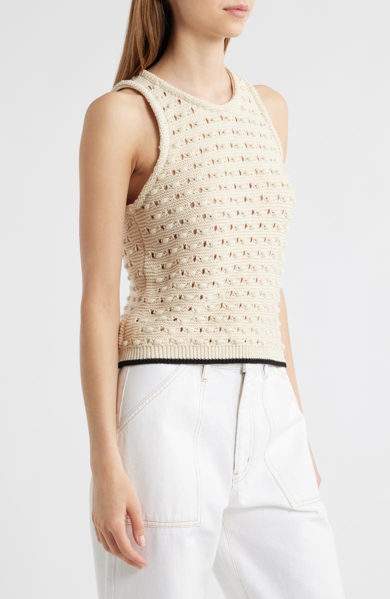 FRAME The Bauble Open Knit Cotton Sweater, Alternate, color,