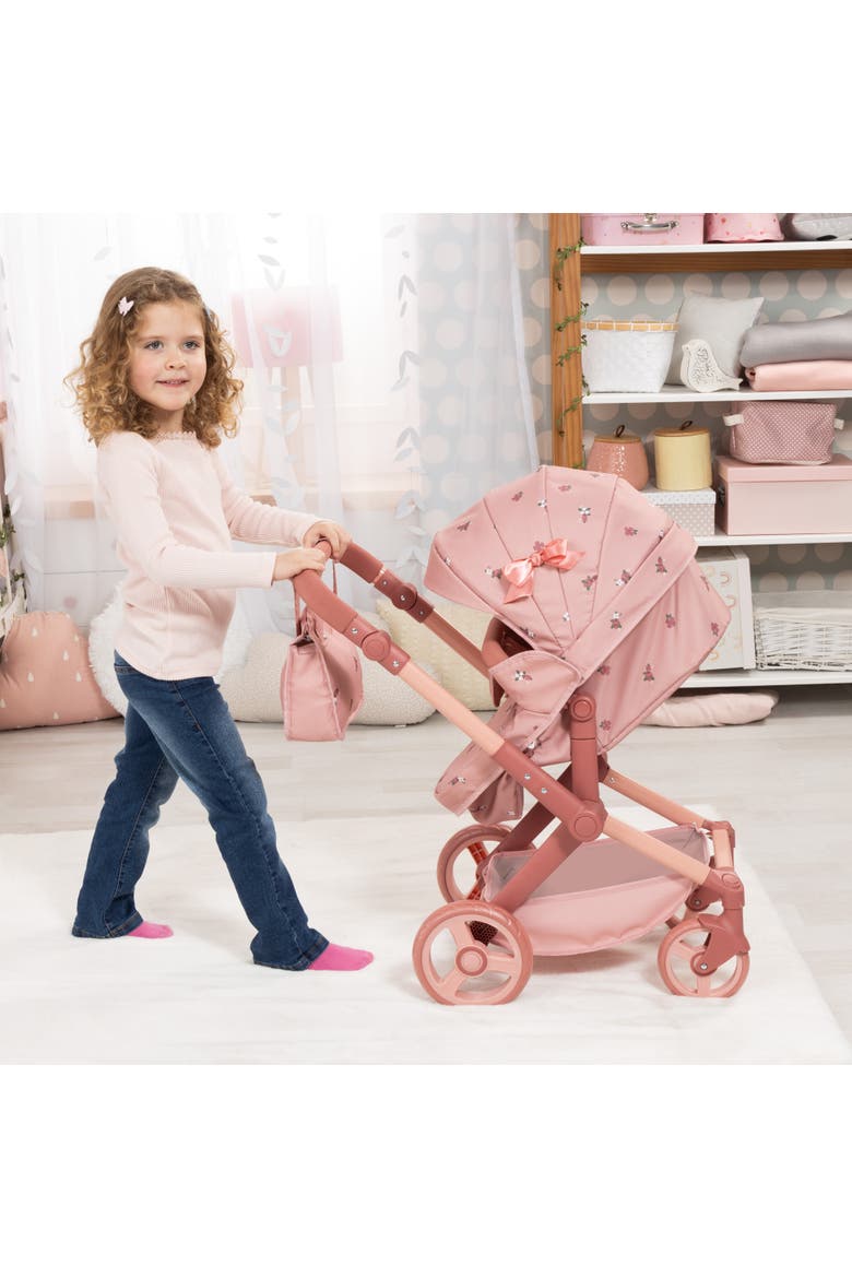 Doll Pram Xeo, 2 In 1 Pushchair & Stroller, Dolls Up To 18 Inches, Kids 3+, Alternate, color, Pink