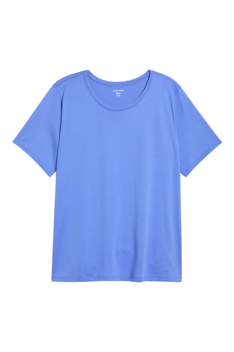 Crewneck Organic Cotton T-Shirt, Alternate, color, BLUE STAR