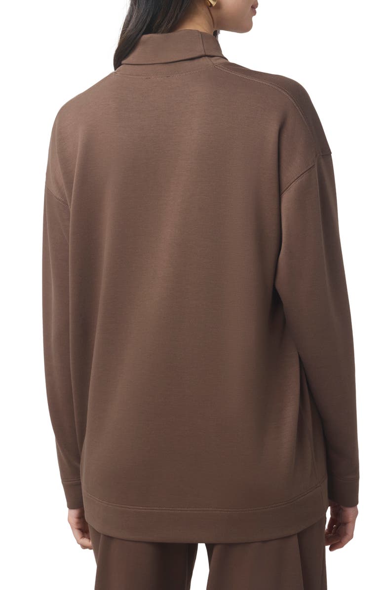 Splendid x @cellajaneblog Interlock Turtleneck Sweatshirt, Alternate, color, Truffle Brown