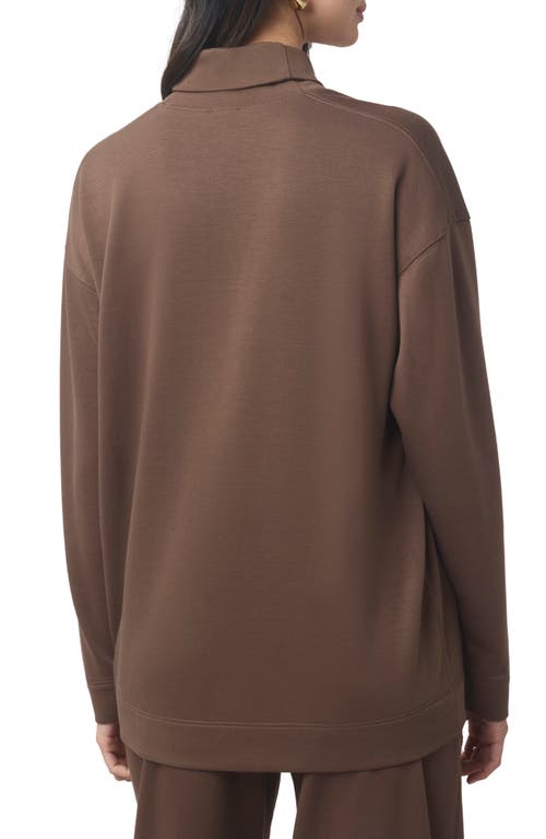 Splendid X @cellajaneblog Interlock Turtleneck Sweatshirt In Brown