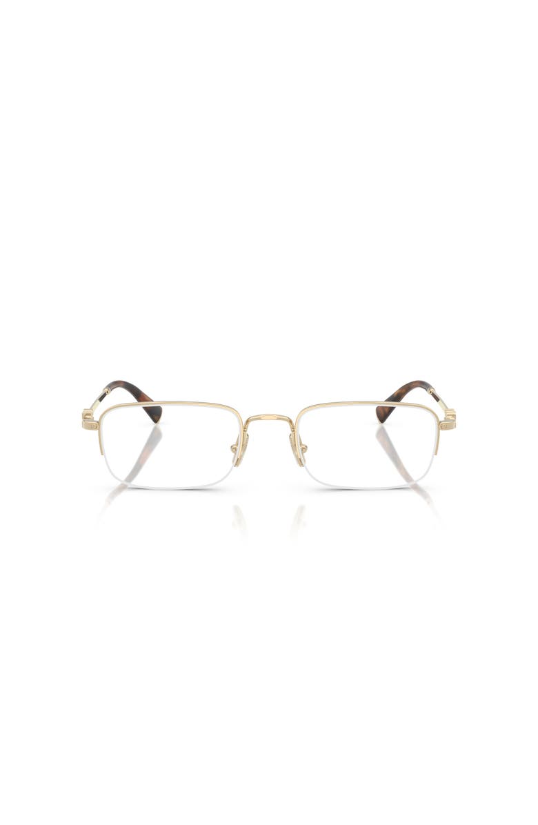Miu Miu 53mm Rectangle optical glasses, Alternate, color, Gold