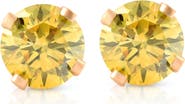 Bliss Diamond 1/4 Ct T.W. Fancy Canary Lab Diamond Studs 14K Gold Lab Grown