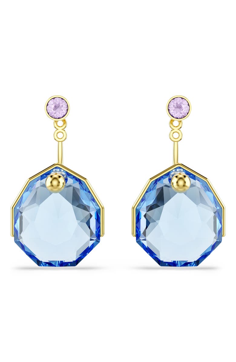 Swarovski Gema Crystal Jacket Earrings, Alternate, color, Blue