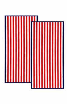 Woven & Weft 2-Pack Stripe Oversize Beach Towels