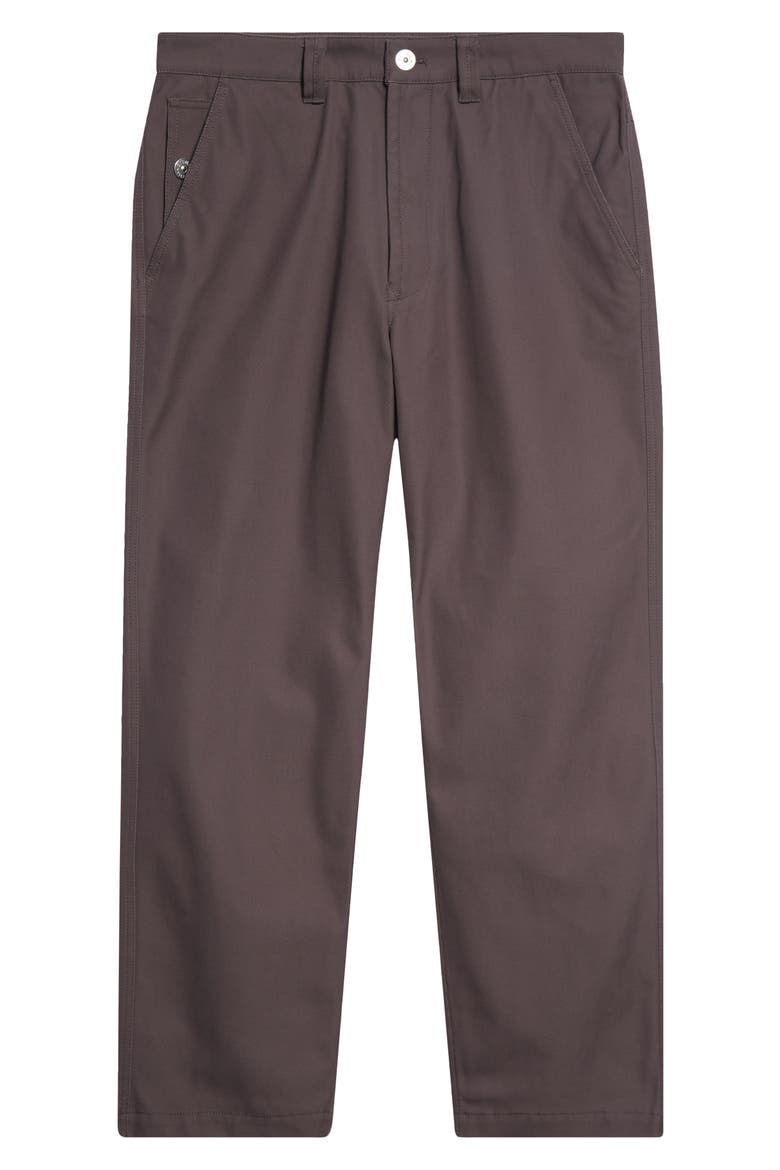 Straight Leg Cotton Twill Pants, Alternate, color, CHARCOAL