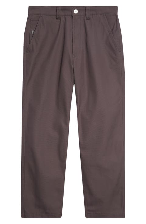 Straight Leg Cotton Twill Pants
