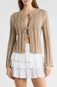 Abound Tie Front Cardigan