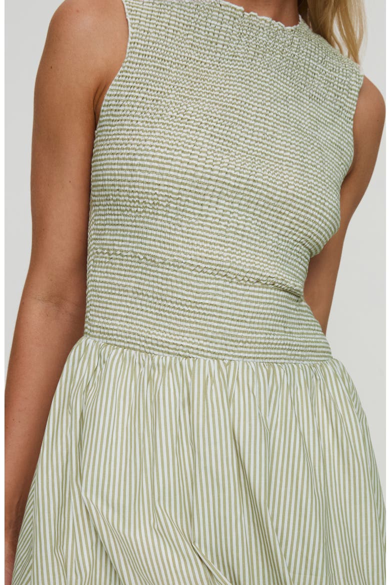 Narnie Bubble Hem Minidress, Alternate, color, SAGE