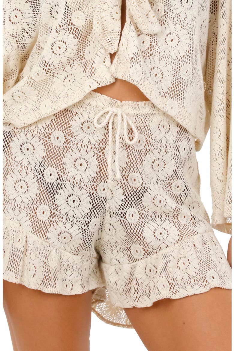 Moonwoven Hera Ruffle Shorts, Alternate, color, IVORY