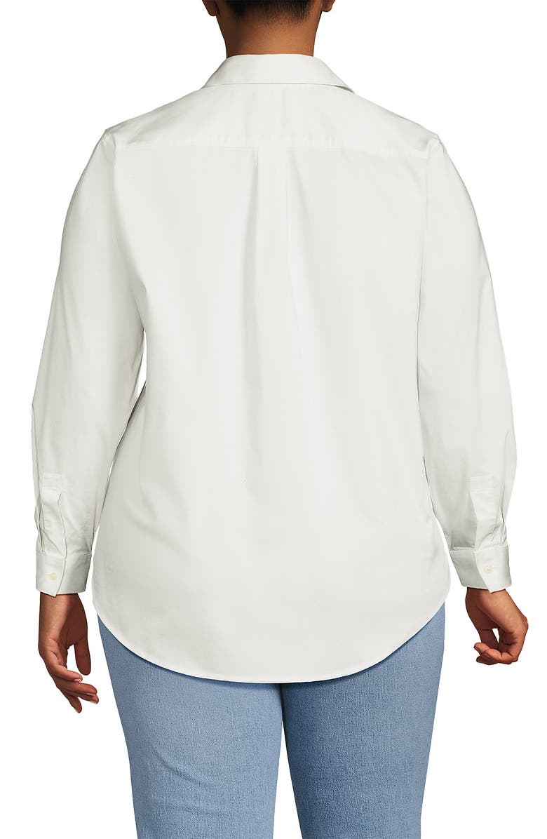 Lands' End Plus Size Cooling Button Front Shirt, Alternate, color, White