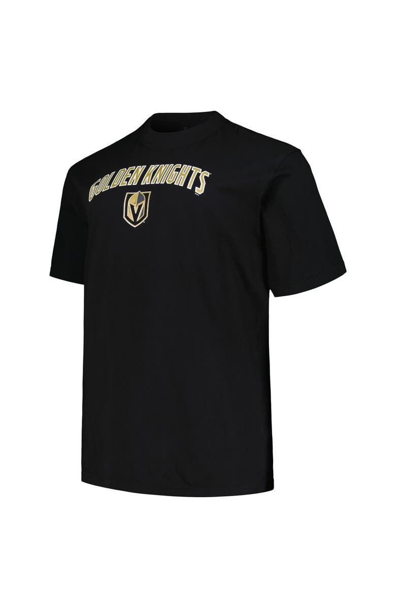 PROFILE Men's Profile Black Vegas Golden Knights Big & Tall Arch Over Logo T-Shirt, Alternate, color, Black