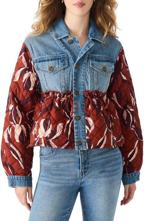 Caddie Quilted Denim Jacket (Forever Blue)