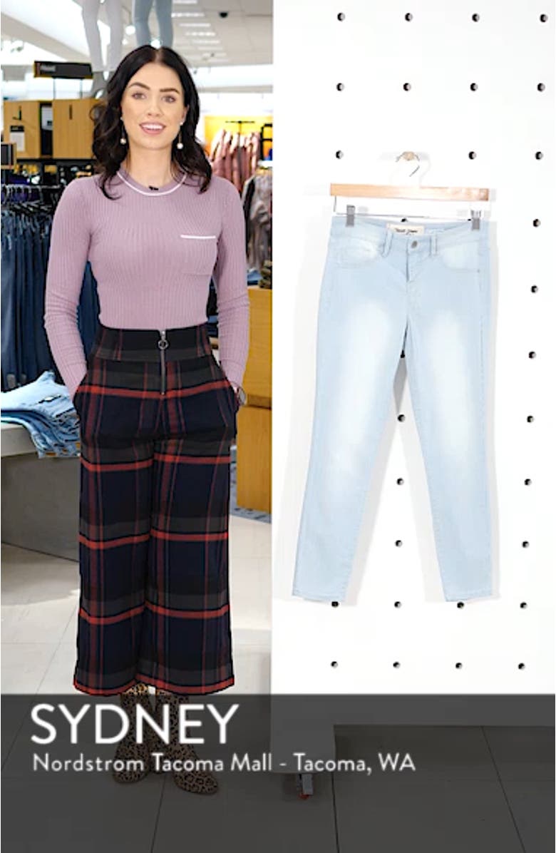 Pinstripe Crop Skinny Jeans, sales video thumbnail