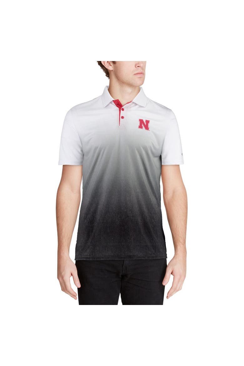 Men's Colosseum Heathered Gray Nebraska Huskers Magic Team Logo Polo, Alternate, color, Heather Gray
