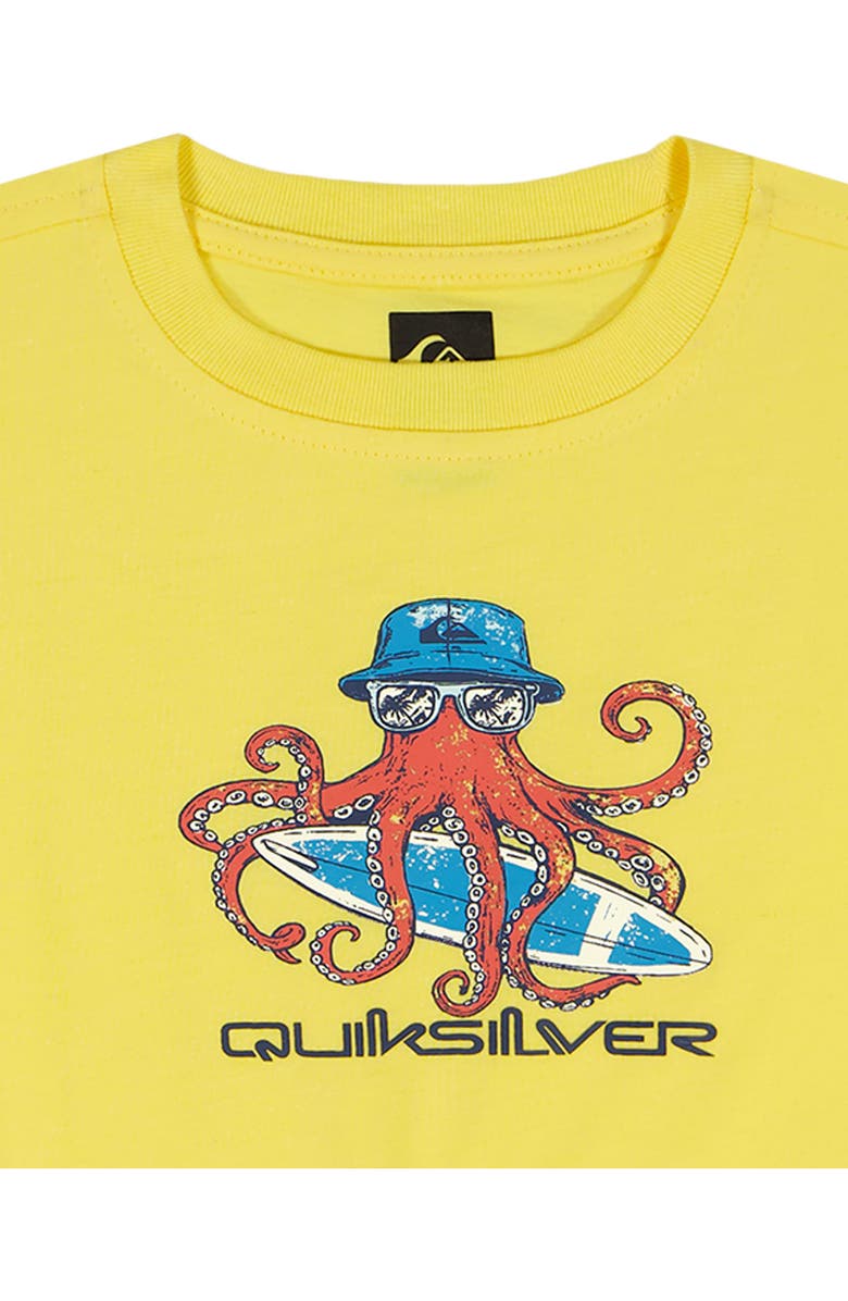Quiksilver Kids' Graphic T-Shirt & Drawstring Shorts Set, Alternate, color, Yellow/ Blue Assorted