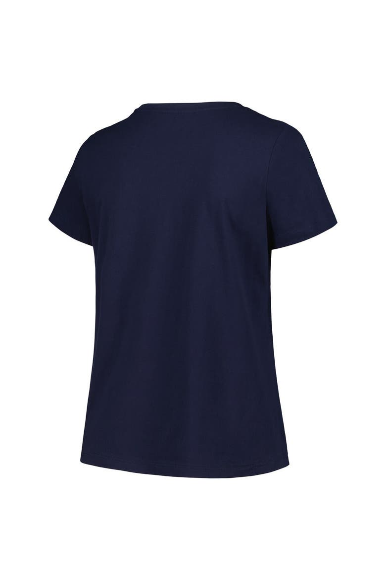 Women's Profile Navy Penn State Nittany Lions Plus Size Arch Over Logo Scoop Neck T-Shirt, Alternate, color, Navy