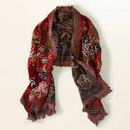 Uncommon Goods Embroidered Garden Wrap by Vismaya Collection