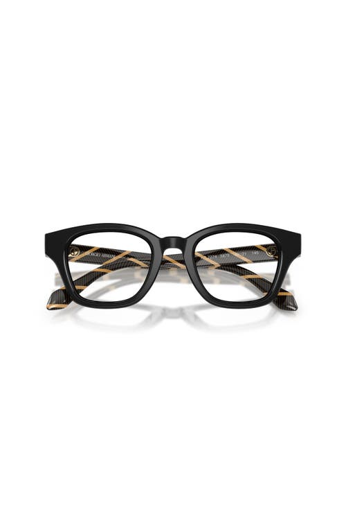 Giorgio Armani 47mm Rectangle Optical Glasses In Black