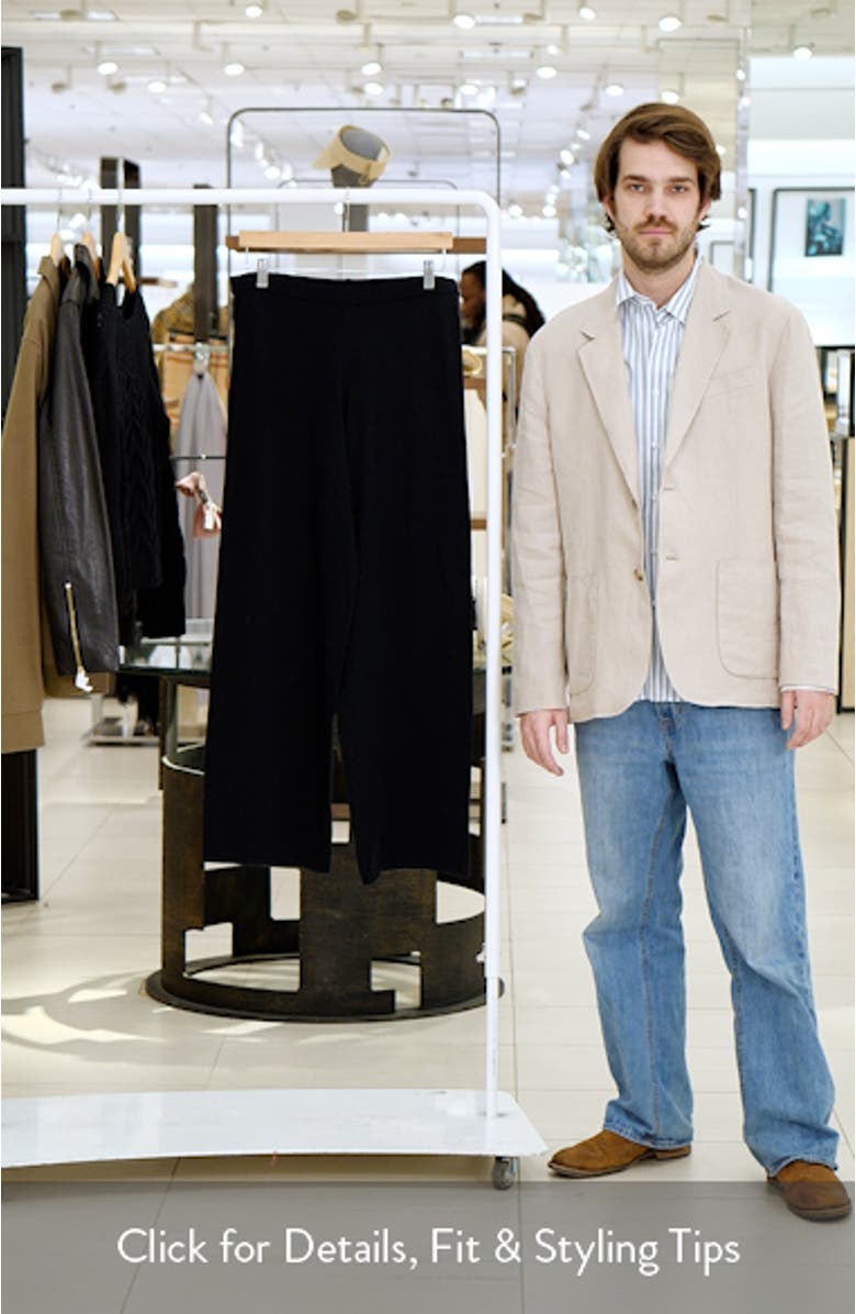 Pull-On Wide Leg Knit Pants, sales video thumbnail