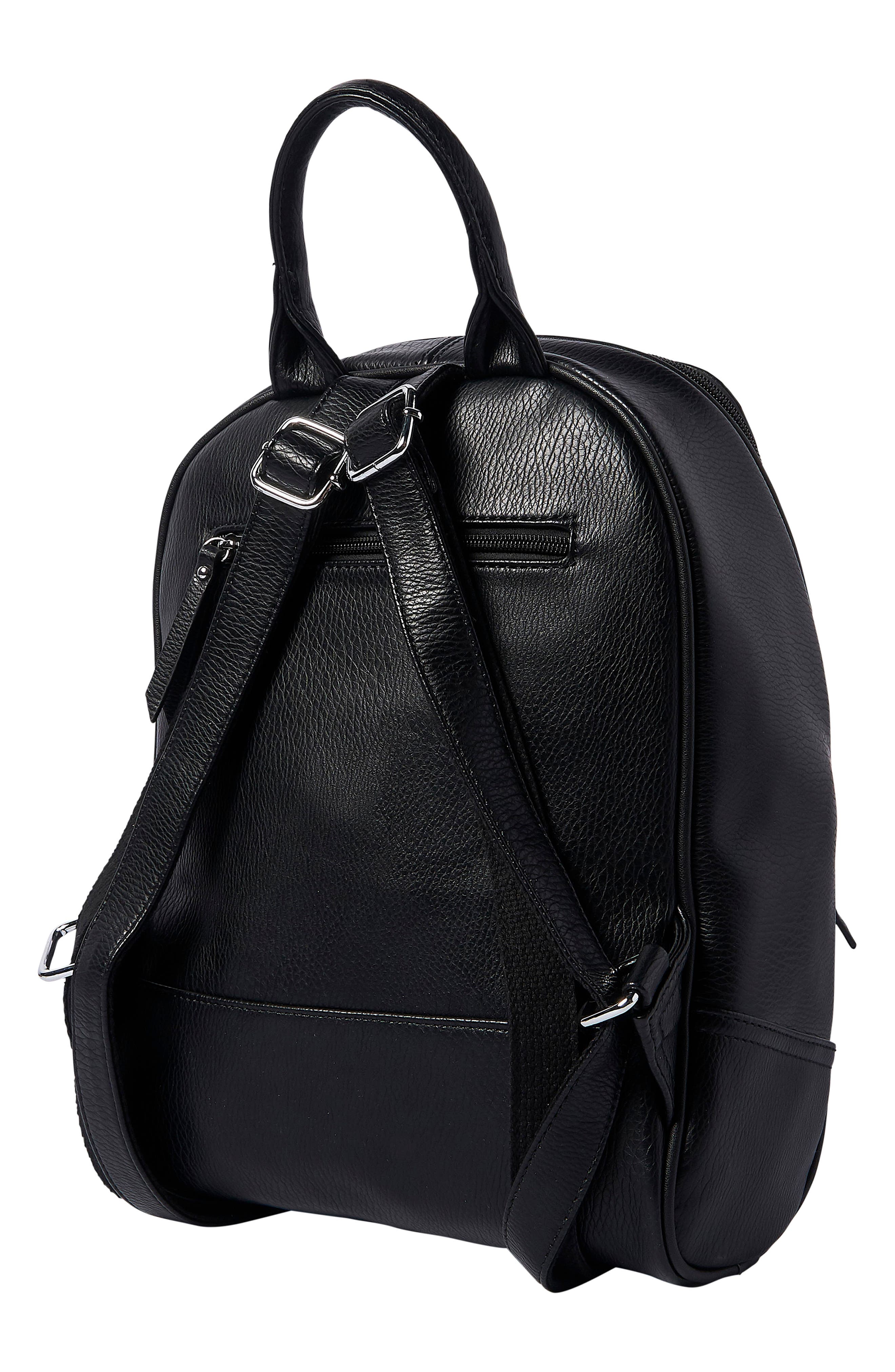 Vegan Leather Movement Backpack, Alternate, color, BLACK