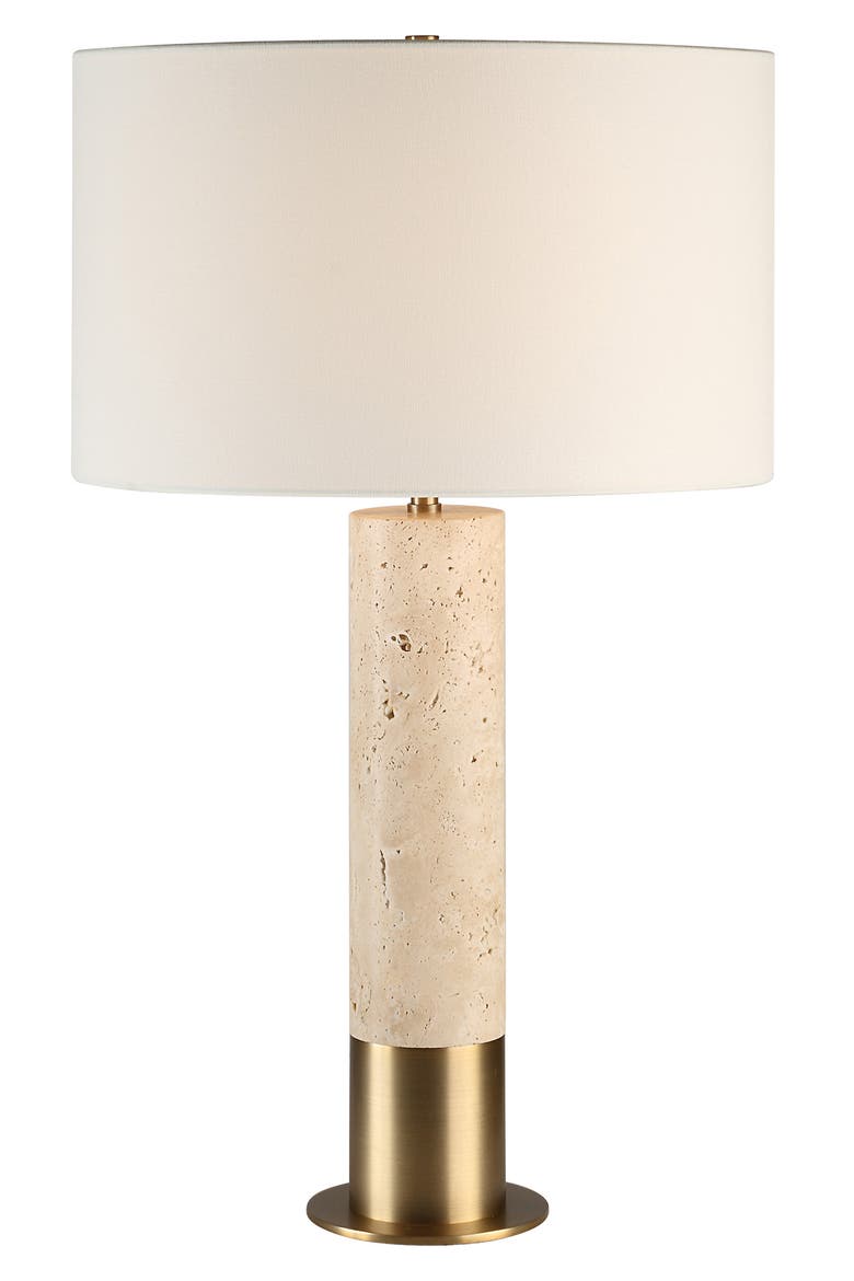 Amadora Travertine Table Lamp, Alternate, color, NO COLOR
