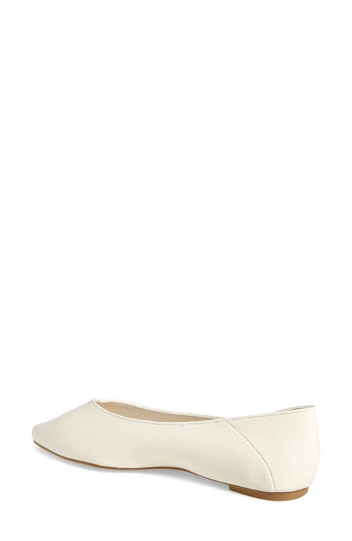 T Tahari Paris Pointed Toe Flat In Ivory
