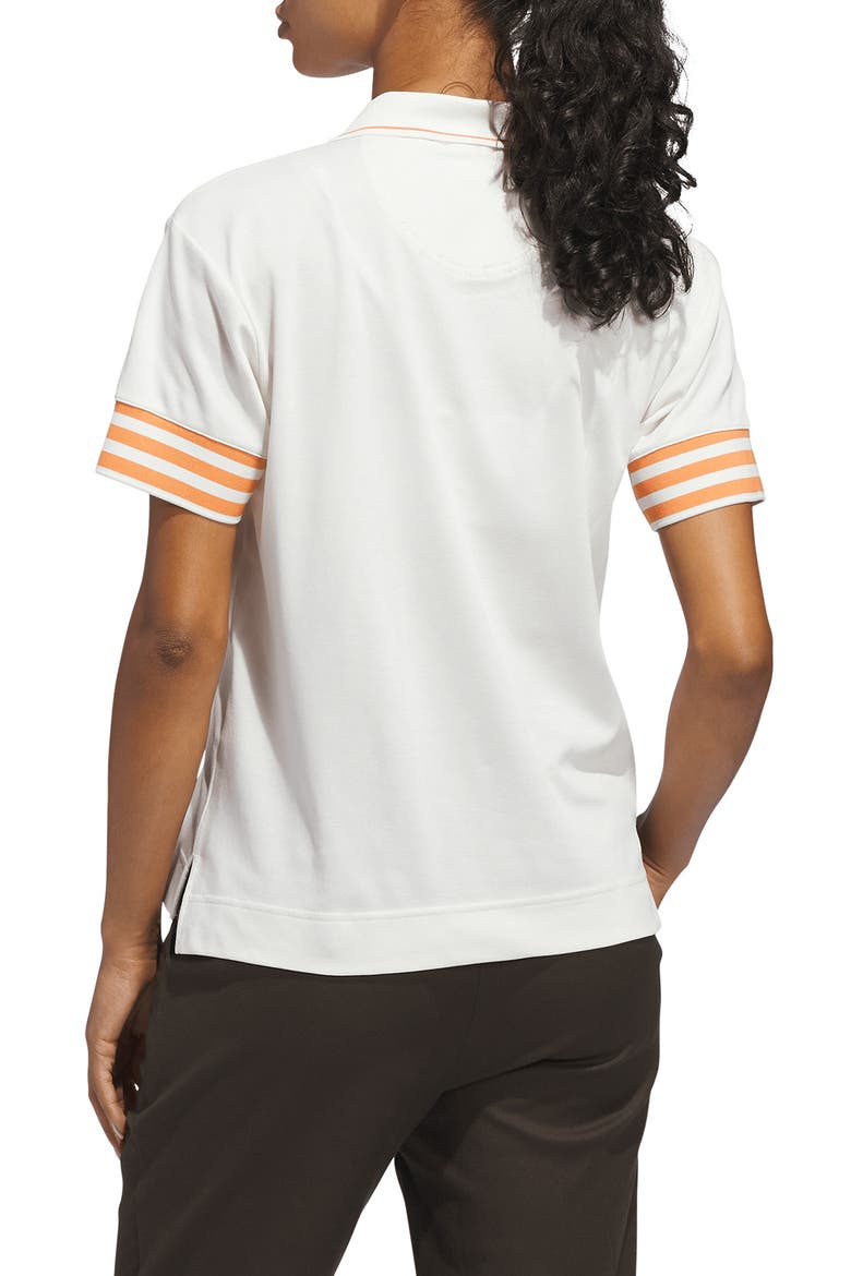 Originals 3-Stripes Polo, Alternate, color, CHALK WHITE/ DUSKY ORANGE