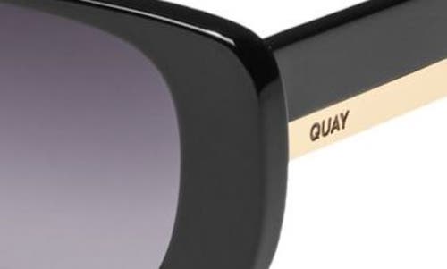 Quay Hyped Up 53mm Gradient Square Sunglasses In Black