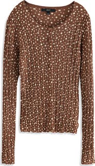 NEXT Spotty Button-Up Knit Top