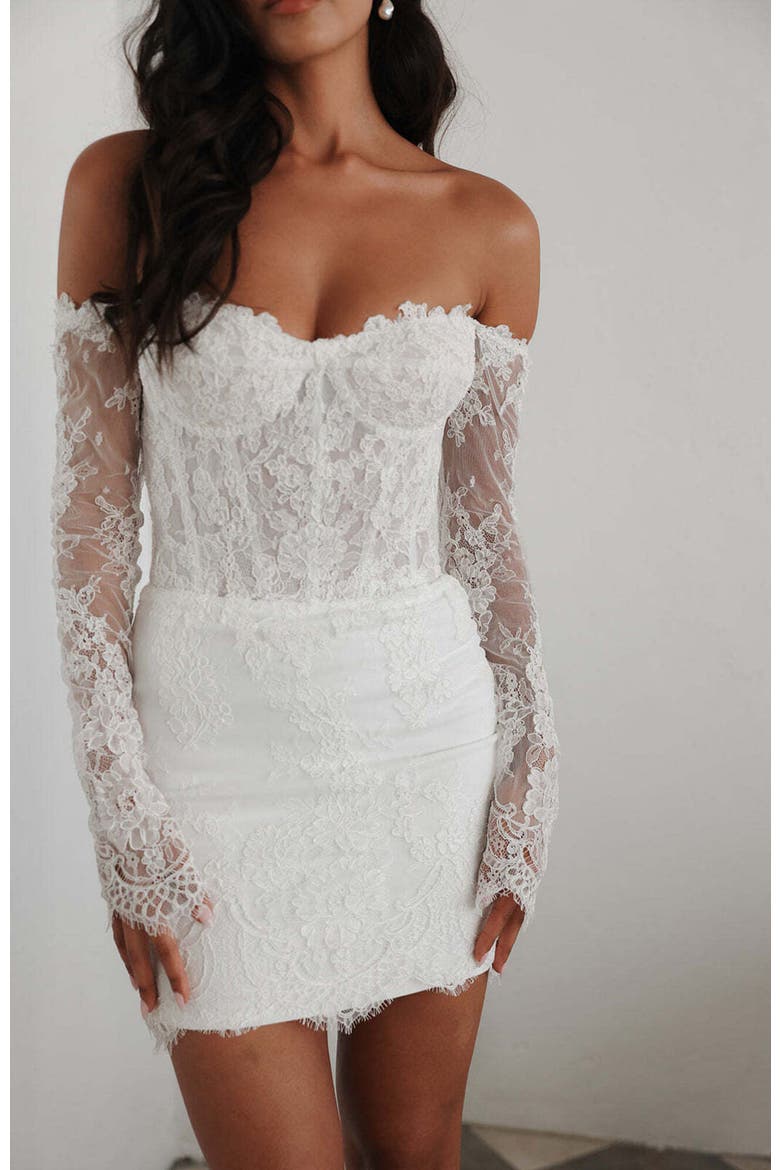 Madeline Mini Dress, Main, color, Ivory