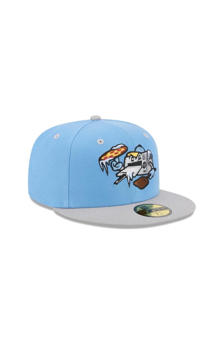 New Era Men's New Era  Light Blue Wisconsin Timber Rattlers Theme Nights 59FIFTY Fitted Hat, Alternate, color, 