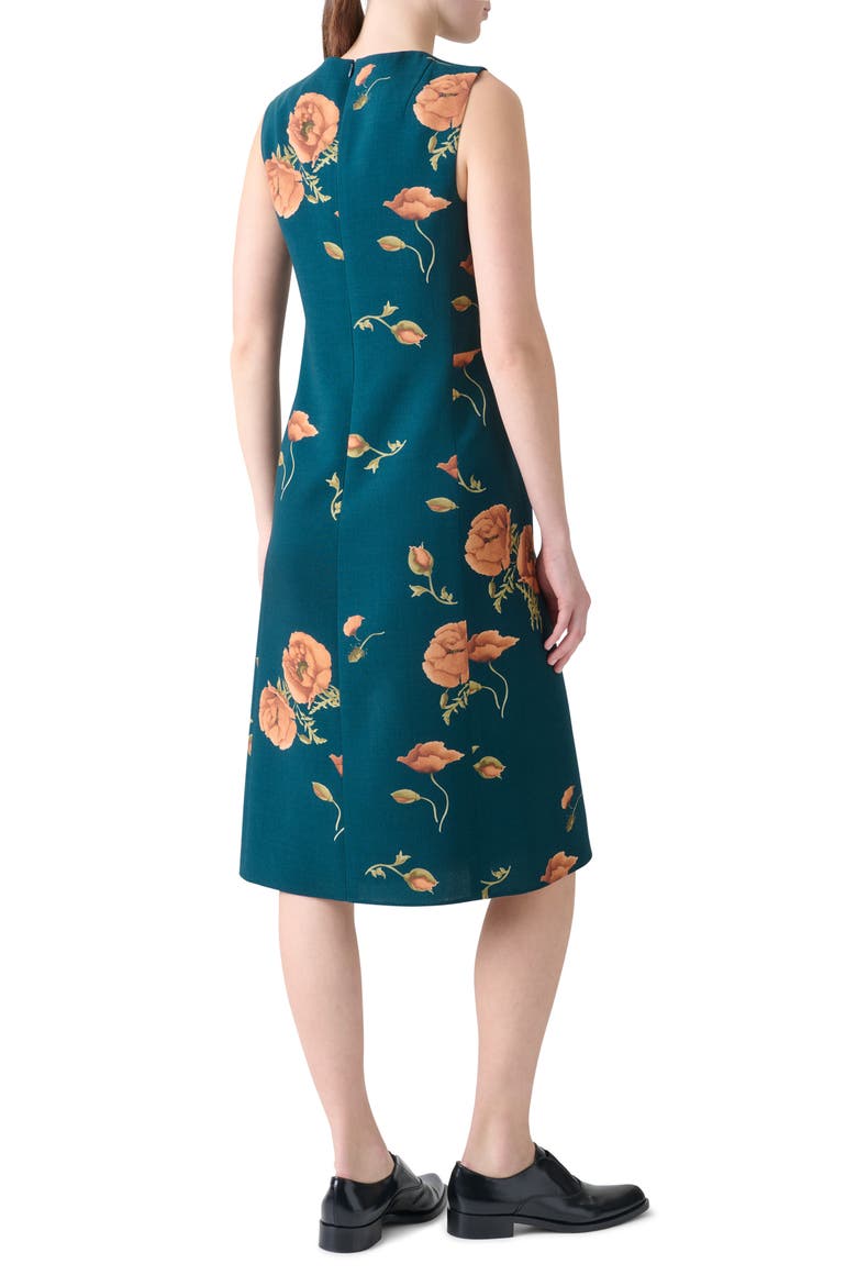 Anemone Double Face Wool Blend Sheath Dress, Alternate, color, RIVER GREEN-TERRA
