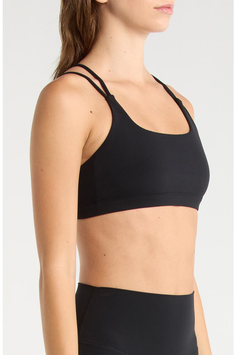 Cloud Strappy Sports Bra, Alternate, color, BLACK
